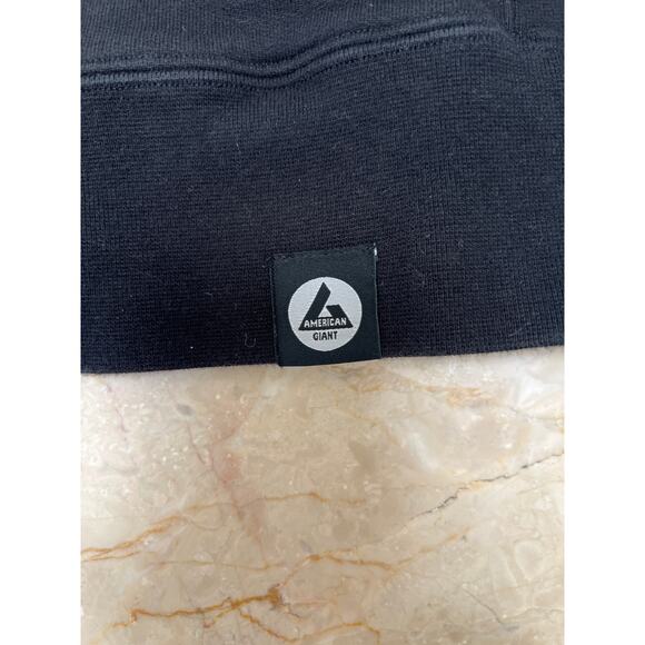 American Giant Solid Black Letterman Varsity Jacket - RARE! - Picture 6 of 7